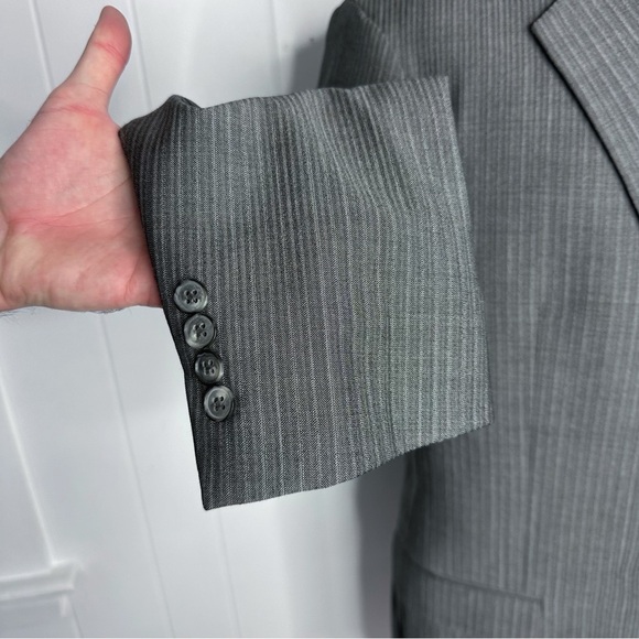 Joseph Abboud DRAGO Super 110s Herringbone Slim Fit Suit - Picture 6 of 12